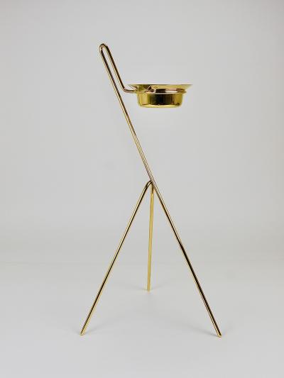  Werkst tte Carl Aub ck Rare Carl Aub ck Brass Standing Floor Ashtray Smoking Stand Austria 1950s