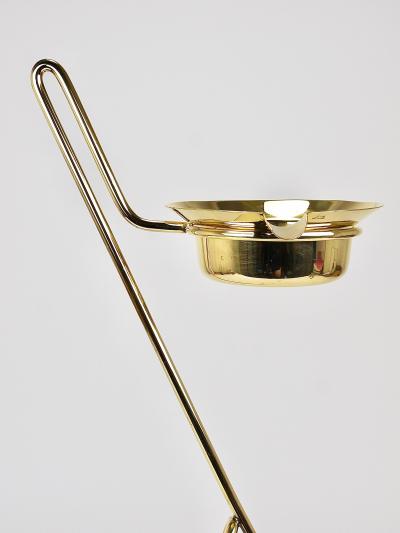  Werkst tte Carl Aub ck Rare Carl Aub ck Brass Standing Floor Ashtray Smoking Stand Austria 1950s