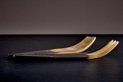  Werkst tte Carl Aub ck Salad Servers made of Horn by Werkst tte Carl Aub ck