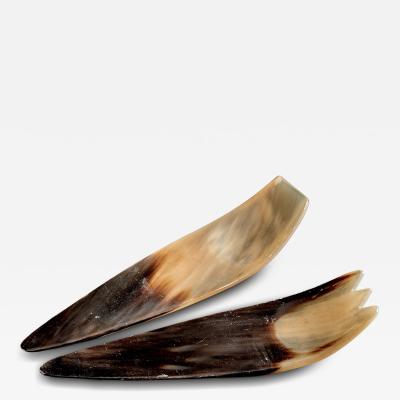  Werkst tte Carl Aub ck Salad Servers made of Horn by Werkst tte Carl Aub ck
