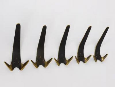 Werkst tte Carl Aub ck Two Carl Aubock Large Brass Double Wall Coat Hooks 4056 Austria 1950s