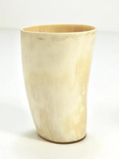  Werkst tte Carl Aub ck Two Carl Aubock Mid Century Horn Desk Pen Pencil Holder Cups Austria 1950s