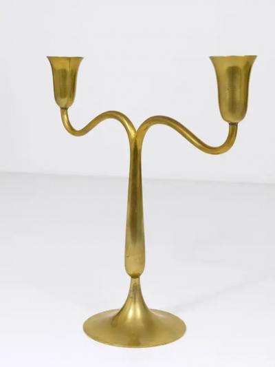 Werkst tte Hagenauer Wien Hagenauer Vienna Brass Candelabra Mid Century Candle Holder Austria 1940s
