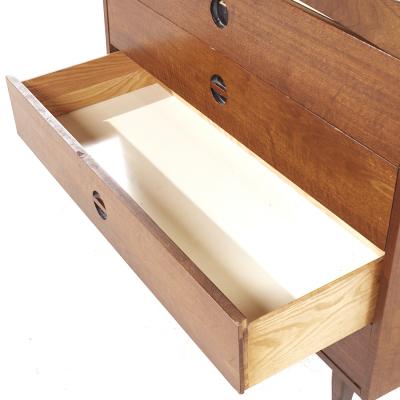  West Michigan Furniture Co Arne Vodder Style West Michigan Furniture Mid Century Walnut Highboy Dresser