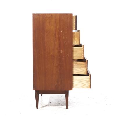  West Michigan Furniture Co Arne Vodder Style West Michigan Furniture Mid Century Walnut Highboy Dresser