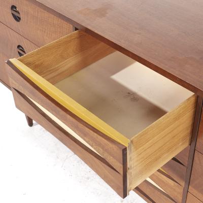  West Michigan Furniture Co Arne Vodder Style West Michigan Furniture Mid Century Walnut Lowboy Dresser