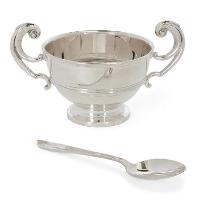  West Son Silver bowl and spoon in fitted case by Irish firm West Son