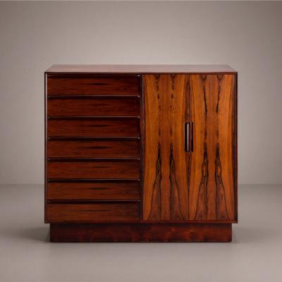  Westnofa Furniture Brazilian Rosewood Gentlemans Dresser Chest by Westnofa Sweden