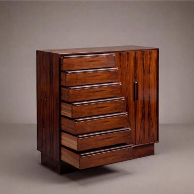  Westnofa Furniture Brazilian Rosewood Gentlemans Dresser Chest by Westnofa Sweden