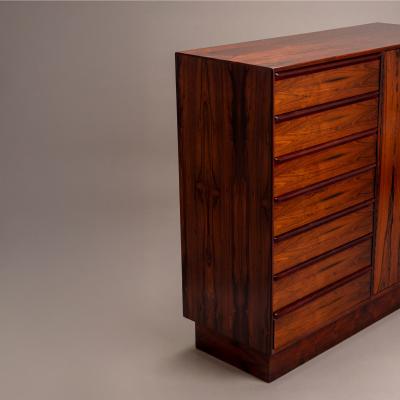  Westnofa Furniture Brazilian Rosewood Gentlemans Dresser Chest by Westnofa Sweden
