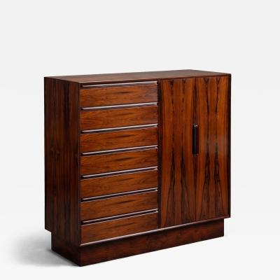  Westnofa Furniture Brazilian Rosewood Gentlemans Dresser Chest by Westnofa Sweden