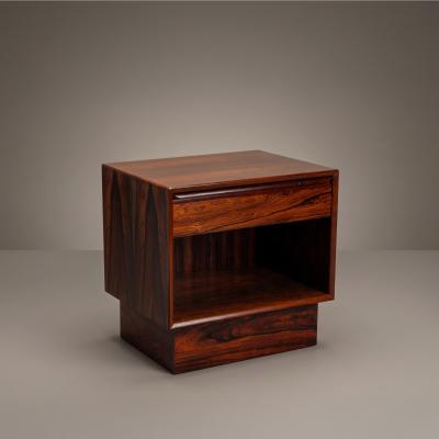  Westnofa Furniture Brazilian Rosewood Nightstand End Tables by Westnofa Pair