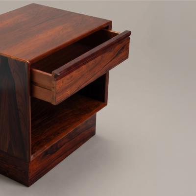  Westnofa Furniture Brazilian Rosewood Nightstand End Tables by Westnofa Pair