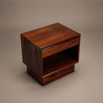  Westnofa Furniture Brazilian Rosewood Nightstand End Tables by Westnofa Pair