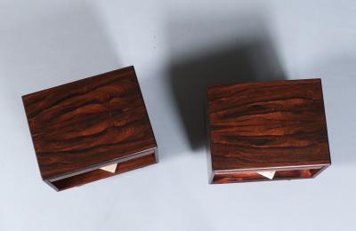  Westnofa Furniture Mid Century Rosewood Night Stands w Bookcase by Westnofa