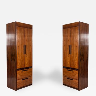  Westnofa Furniture Pair of Scandinavian Mid Century Rosewood Chifferobes