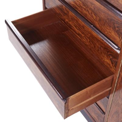  Westnofa Furniture Westnofa MCM Danish Rosewood 14 Drawer Armoire Gentlemans Chest Highboy Dresser