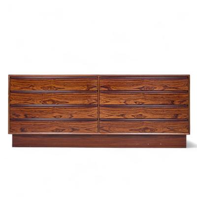  Westnofa Furniture Westnofa Mid Century Danish Rosewood 8 Drawer Lowboy Dresser