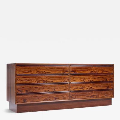  Westnofa Furniture Westnofa Mid Century Danish Rosewood 8 Drawer Lowboy Dresser