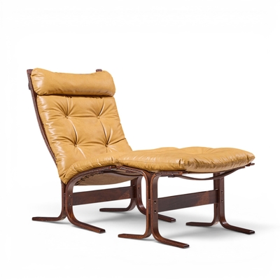  Westnofa Furniture Westnofa Mid Century Norwegian Siesta Bentwood Lounge Chairs Pair with Ottoman