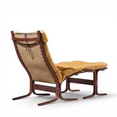  Westnofa Furniture Westnofa Mid Century Norwegian Siesta Bentwood Lounge Chairs Pair with Ottoman