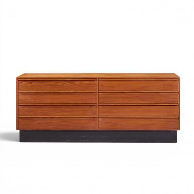  Westnofa Furniture Westnofa Mid Century Teak Norwegian Teak 8 Drawer Lowboy Dresser