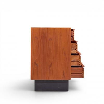  Westnofa Furniture Westnofa Mid Century Teak Norwegian Teak 8 Drawer Lowboy Dresser