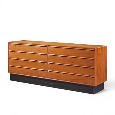  Westnofa Furniture Westnofa Mid Century Teak Norwegian Teak 8 Drawer Lowboy Dresser