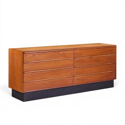  Westnofa Furniture Westnofa Mid Century Teak Norwegian Teak 8 Drawer Lowboy Dresser