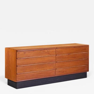  Westnofa Furniture Westnofa Mid Century Teak Norwegian Teak 8 Drawer Lowboy Dresser