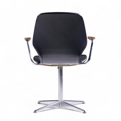  Westnofa Furniture Westnofa Mid Century Teak and Chrome Swivel Chair