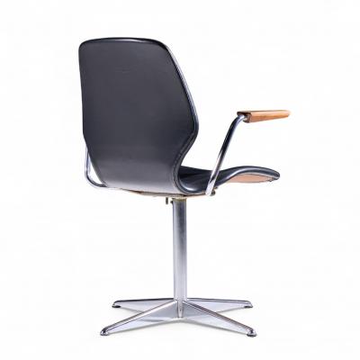  Westnofa Furniture Westnofa Mid Century Teak and Chrome Swivel Chair