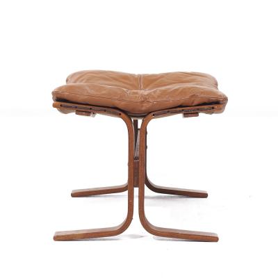  Westnofa Furniture Westnofa Siesta Mid Century Leather and Bentwood Ottoman