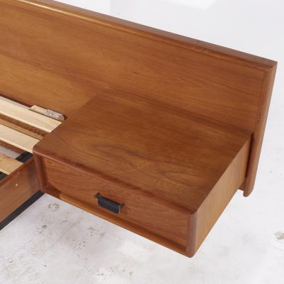  Westnofa Furniture Westnofa Style Mid Century Danish Teak Queen Platform Bed with Nightstands