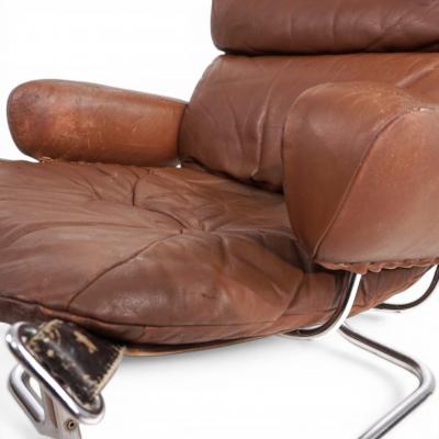  Westnofa Furniture Westnofa Wing Leather Armchair by Harald Relling 1970