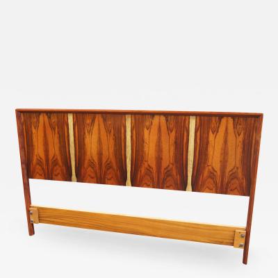  Westnofa of Norway Bookmatched Rosewood and Walnut Queen Headboard by Westnofa