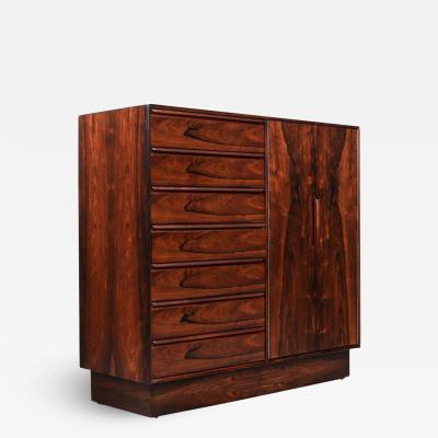  Westnofa of Norway Mid Century Modern Brazilian Rosewood Bachelor Chest of Drawers