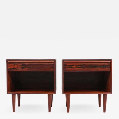  Westnofa of Norway Mid Century Modern Brazilian Rosewood Night Stands by Westnofa