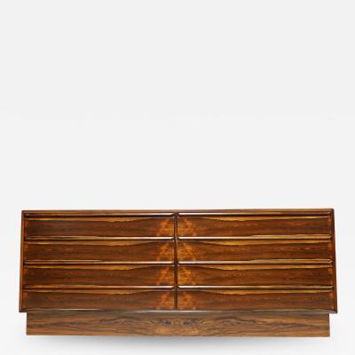  Westnofa of Norway Norwegian 1960s Rosewood Eight Drawer Chest by Westnofa of Norway