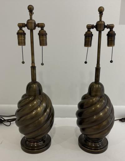  Westwood Industries Pair of Aged Brass Westwood American 1960s Mid Century Table Lamps