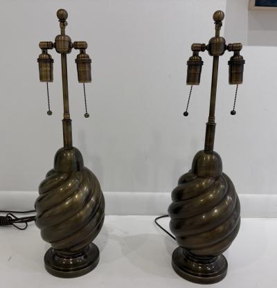  Westwood Industries Pair of Aged Brass Westwood American 1960s Mid Century Table Lamps