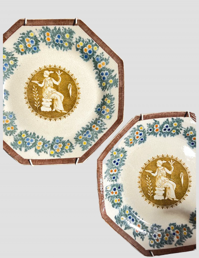  Westwood for Moderns 19th Century English Wedgwood Octagonal Dessert Plates