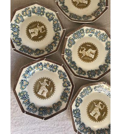  Westwood for Moderns 19th Century English Wedgwood Octagonal Dessert Plates