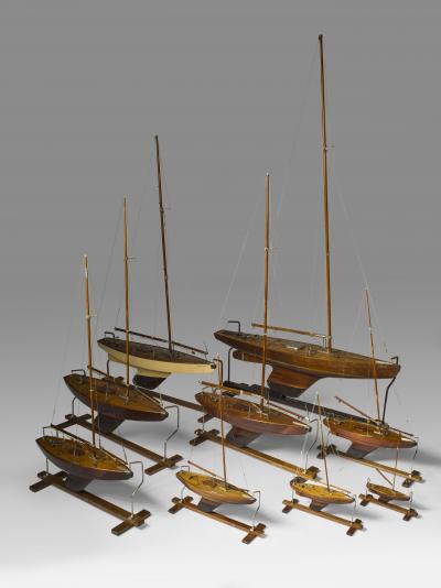  White s Nautical Antiques George Loeb Full scale Marblehead Pond Model plus Eight Scaled Marbleheads 