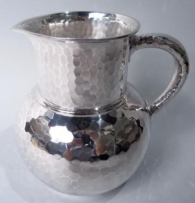  Whiting Manufacturing Co Antique Whiting Japonesque Craftsman Hand Hammered Water Pitcher