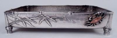  Whiting Manufacturing Co Whiting Japonesque Mixed Metal Sterling Silver Bamboo Crab Bowl