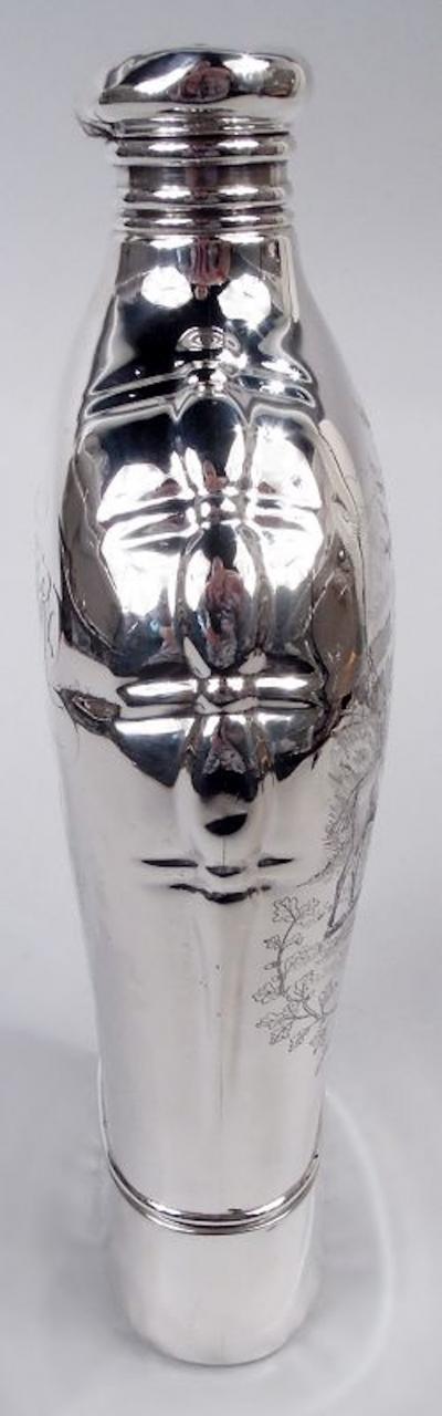 Whiting Manufacturing Co Whiting Sterling Silver Horse Flask with American Polo Association