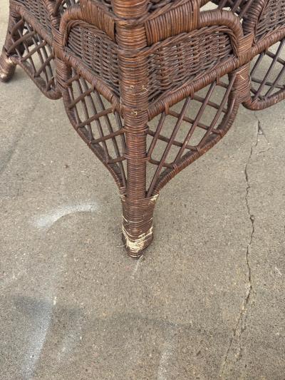  Wicker Works Wicker Table with Glass Top
