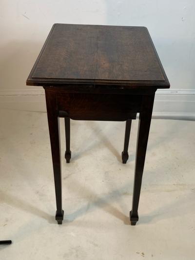  Wiener Werkst tte AUSTRIAN OAK TABLE WITH ENAMELED DRAWER PULLS BY JOSEF HOFFMAN