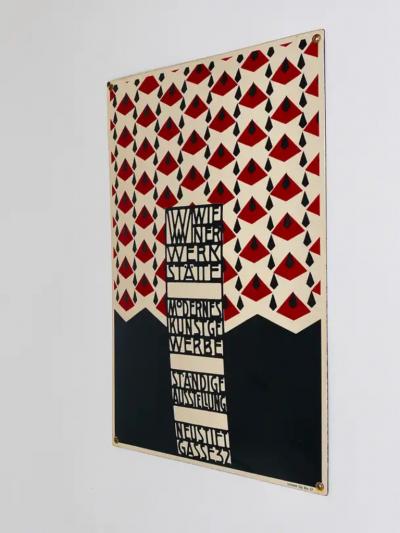  Wiener Werkst tte Josef Hoffmann Wiener Werkst tte Vienna Art Nouveau Enamel Advertising Sign